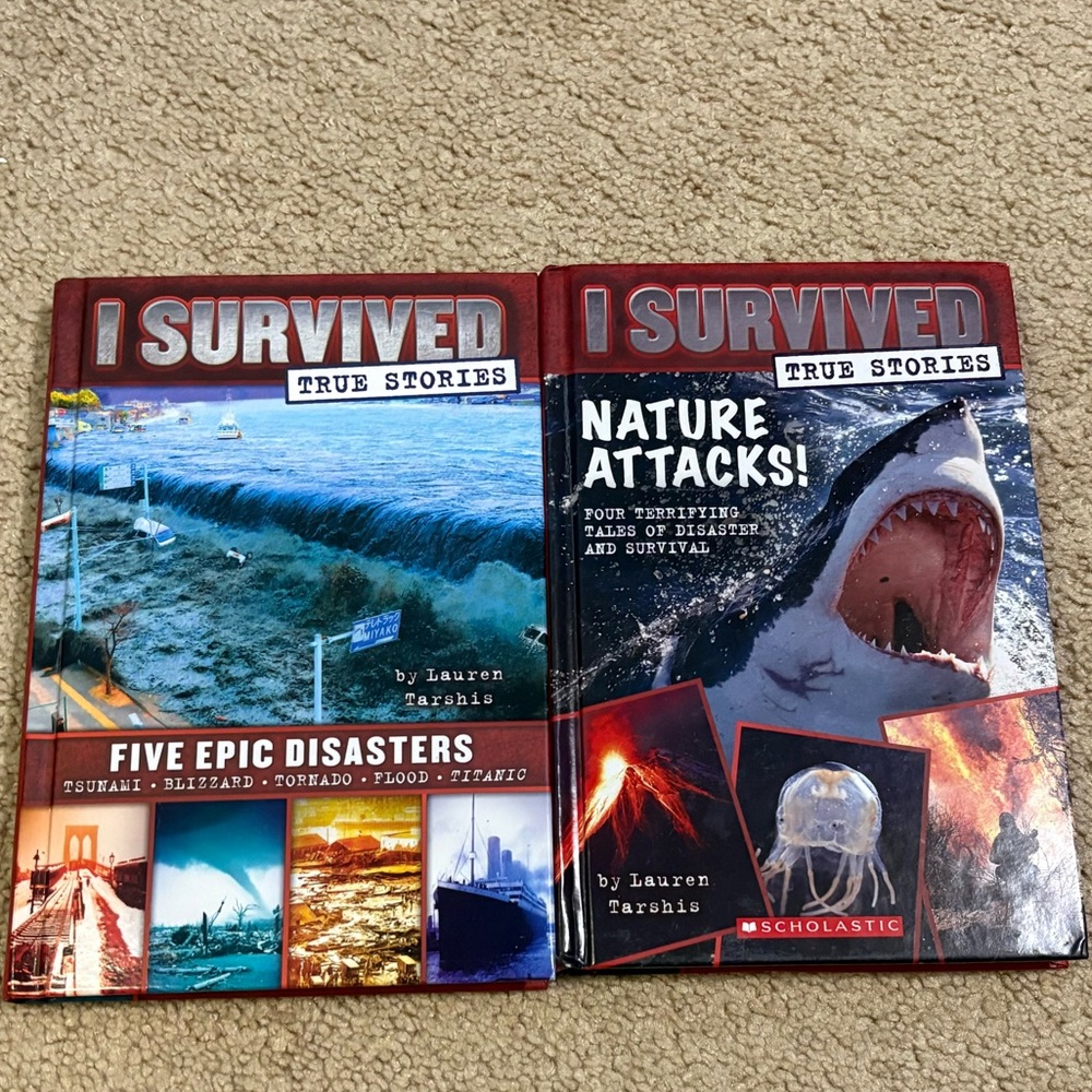 Scholastic I Survived True Stories Book Duo - Blue and Red Covers